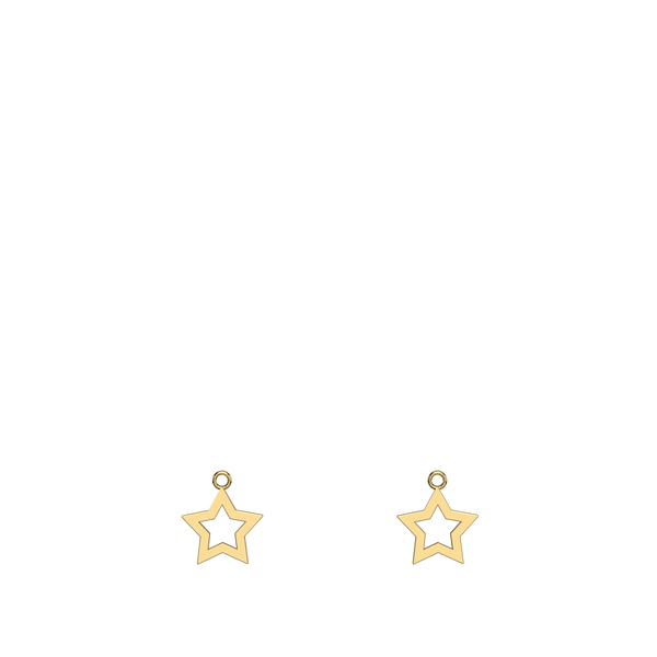 Gold Plate Super Star Charm