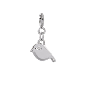 Robin Clip On Charm Sterling Silver