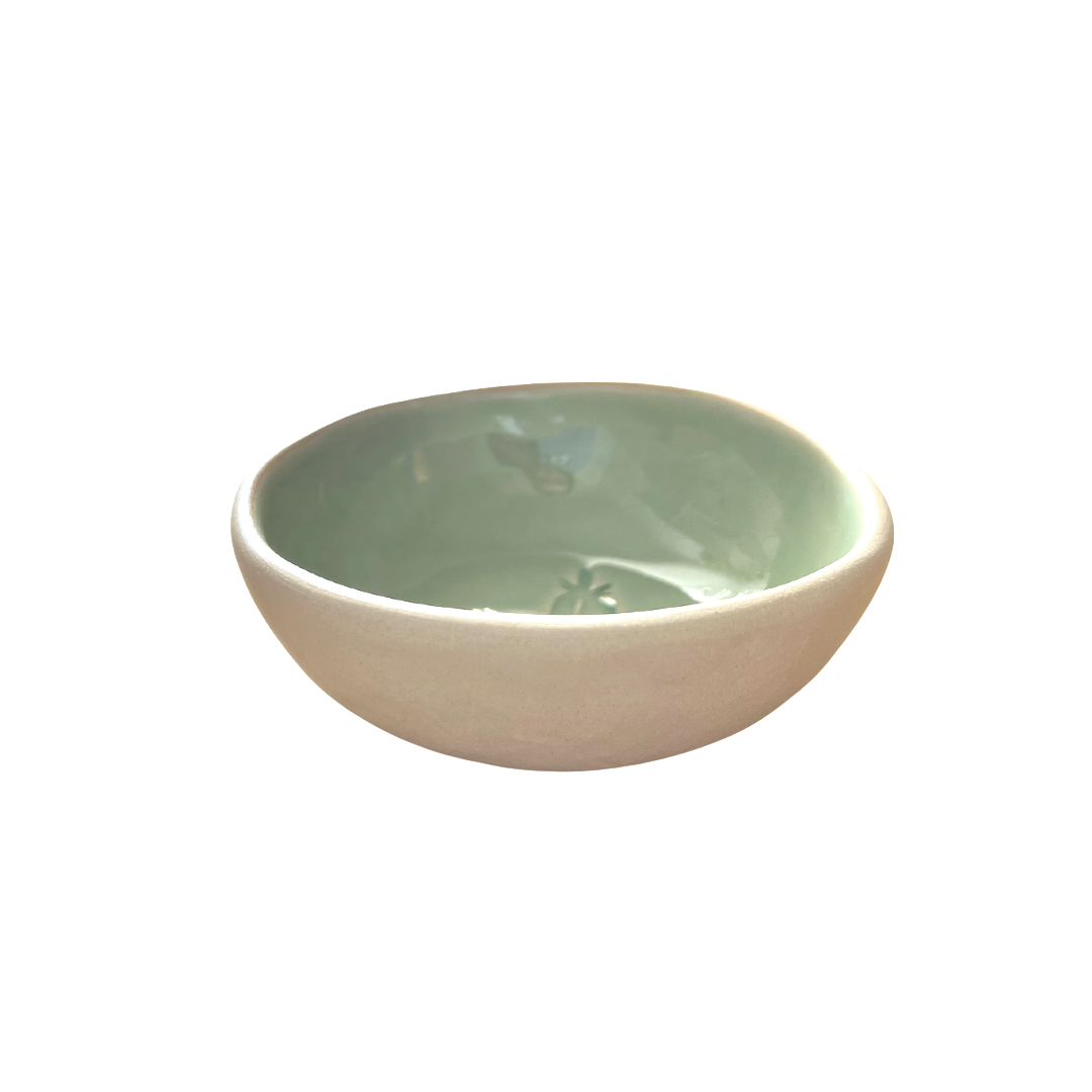 Ceramic Feather Kiss Jewellery Dish