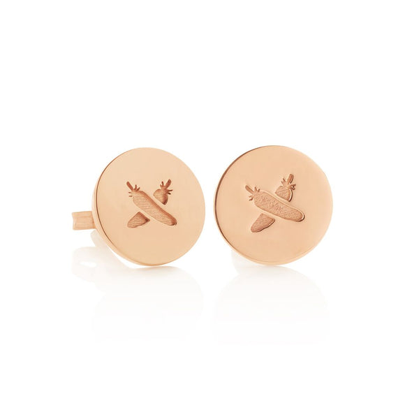 Discologo Studs 9CT Rose Gold
