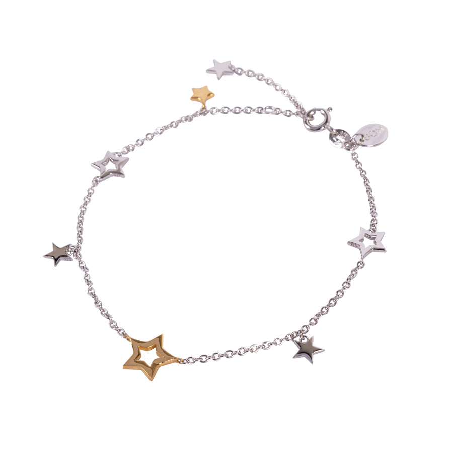 Silver & Gold Star Bracelet | Stargazers Bracelet | Boh Runga